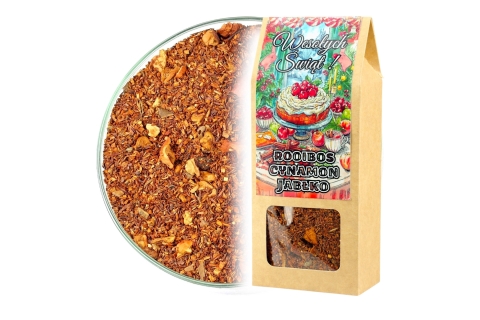 Herbata Rooibos CYNAMONOWO JABŁKOWA (KT) (50g) Prezent Na Mikołajki i Święta